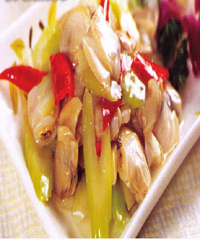 干蛤蜊肉拌西芹的做法 干蛤蜊肉拌西芹的做法