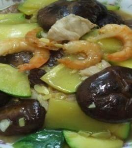 蝦干香菇小南瓜的做法 蝦干香菇小南瓜的做法