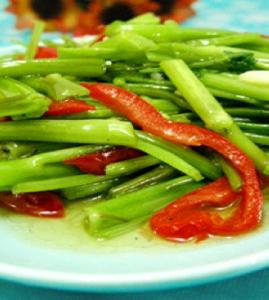清炒空心菜梗的做法 清炒空心菜梗的做法