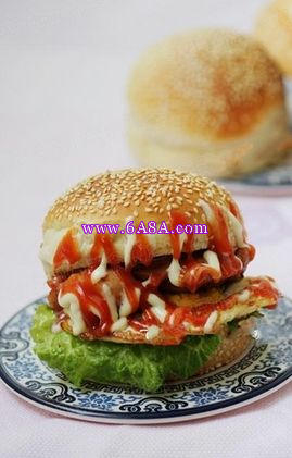雞腿漢堡包的做法 雞腿漢堡包的做法