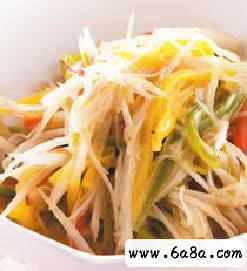 彩椒牛蒡絲的做法 彩椒牛蒡絲的做法