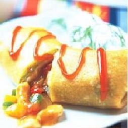 咖哩雞肉蛋餅捲的做法 咖哩雞肉蛋餅捲的做法