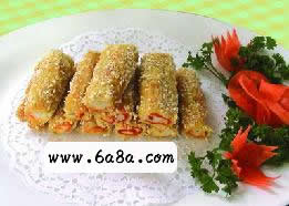 金沙蛋黃卷的做法 金沙蛋黃卷的做法