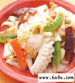 酸白菜炒花枝的做法 酸白菜炒花枝的做法