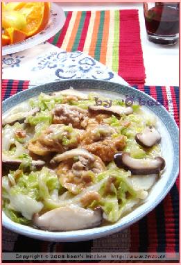 香菇白菜燒面筋泡的做法 香菇白菜燒面筋泡的做法