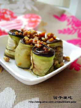 香烤茄肉卷的做法 香烤茄肉卷的做法