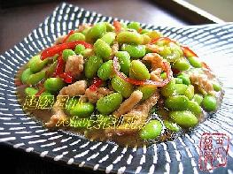 毛豆紅椒炒肉絲的做法 毛豆紅椒炒肉絲的做法