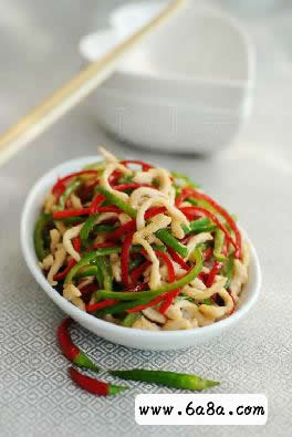 雙椒雞絲的做法 雙椒雞絲的做法