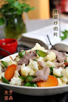 花菜炒肉片的做法 花菜炒肉片的做法