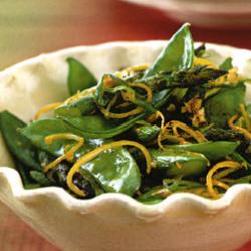 清炒蘆筍荷蘭豆的做法 清炒蘆筍荷蘭豆的做法