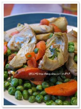 洋薊胡蘿卜燴豌豆的做法 洋薊胡蘿卜燴豌豆的做法