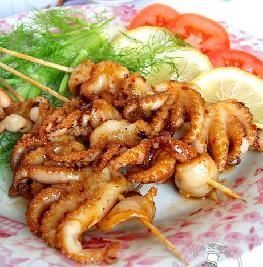 辣烤章魚串的做法 辣烤章魚串的做法