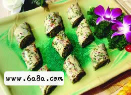 堿蓬糯米卷的做法 堿蓬糯米卷的做法