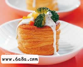 蔬菜酥盒配奶酪汁的做法 蔬菜酥盒配奶酪汁的做法