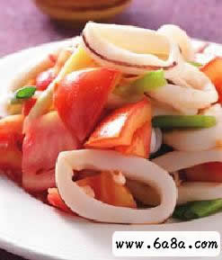 蕃茄炒中卷的做法 蕃茄炒中卷的做法