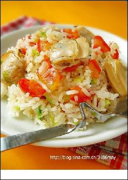 文蛤西紅柿煲仔飯的做法 文蛤西紅柿煲仔飯的做法