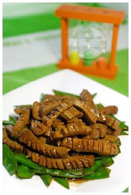 荷蘭豆爆腰條的做法 荷蘭豆爆腰條的做法