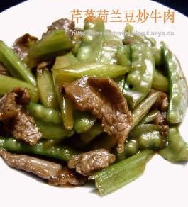 芹菜荷蘭豆炒牛肉的做法 芹菜荷蘭豆炒牛肉的做法