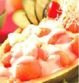 香甜木瓜沙拉船的做法 香甜木瓜沙拉船的做法