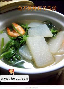 九層塔鮮蝦冬瓜湯的做法 九層塔鮮蝦冬瓜湯的做法