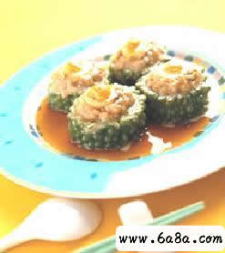 苦瓜鑲竹輪的做法 苦瓜鑲竹輪的做法