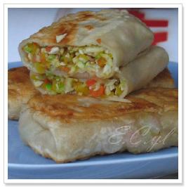 五彩繽紛的素餡餅的做法 五彩繽紛的素餡餅的做法