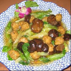 蠔油香菇生菜拼魚丸的做法 蠔油香菇生菜拼魚丸的做法