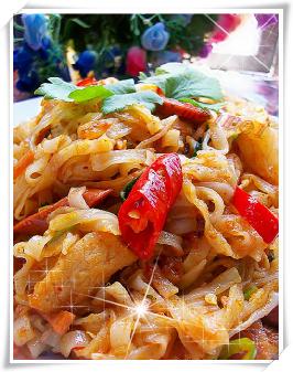 家常面條@@三絲炒河粉的做法 家常面條@@三絲炒河粉的做法