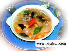 海鮮白果燴肉皮的做法 海鮮白果燴肉皮的做法