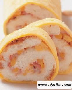 玉米火腿瑞士捲的做法 玉米火腿瑞士捲的做法