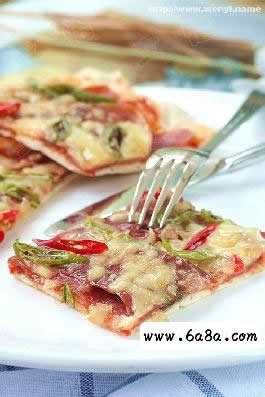 咸火腿脆皮匹薩的做法 咸火腿脆皮匹薩的做法