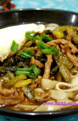 雪菜肉絲面的做法 雪菜肉絲面的做法