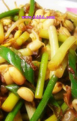 黃豆芽炒蒜薹的做法 黃豆芽炒蒜薹的做法