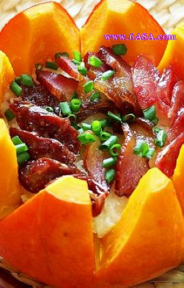 臘味合蒸金瓜煲的做法 臘味合蒸金瓜煲的做法