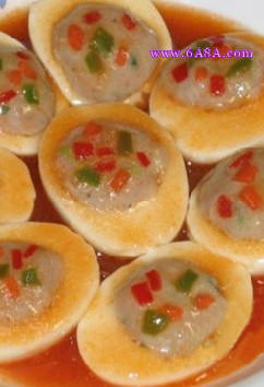 魚(yú)茸釀雞蛋的做法 魚(yú)茸釀雞蛋的做法