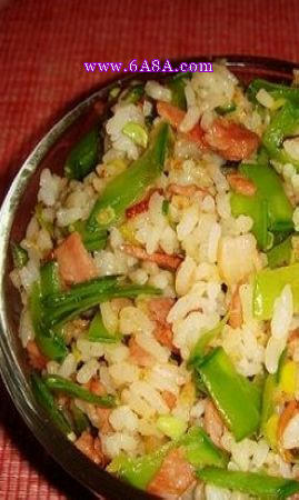 培根荷蘭豆炒飯的做法 培根荷蘭豆炒飯的做法