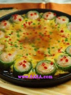 鐵板蝦仁釀黃瓜的做法 鐵板蝦仁釀黃瓜的做法