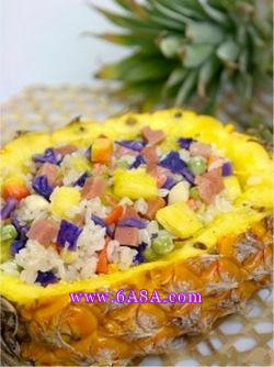 焗菠蘿飯的做法 焗菠蘿飯的做法