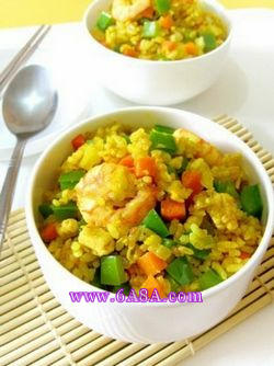 海鮮咖喱炒飯的做法 海鮮咖喱炒飯的做法
