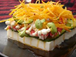 金針蟹柳豆腐舟的做法 金針蟹柳豆腐舟的做法