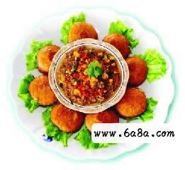 蟹黃魚籽夾餅的做法 蟹黃魚籽夾餅的做法