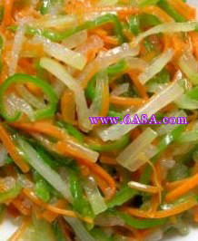 三彩胡蘿卜絲的做法 三彩胡蘿卜絲的做法