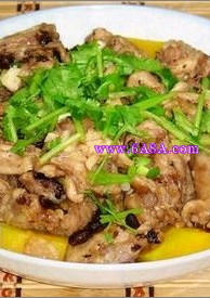 南瓜豆豉蒸雞的做法 南瓜豆豉蒸雞的做法