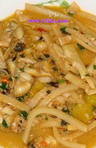 酸筍炒帶子的做法 酸筍炒帶子的做法