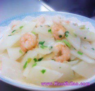 白蘿卜燴蝦仁的做法 白蘿卜燴蝦仁的做法