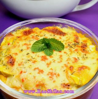 咸蛋南瓜醬焗飯的做法 咸蛋南瓜醬焗飯的做法