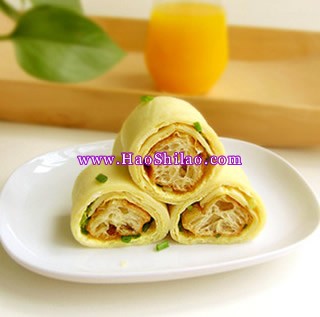 油條雞蛋烙餅的做法 油條雞蛋烙餅的做法