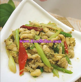 大蔥炒豆丹的做法 大蔥炒豆丹的做法