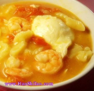 番茄蝦仁面魚湯的做法 番茄蝦仁面魚湯的做法