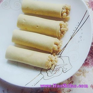 豆皮金菇卷的做法 豆皮金菇卷的做法